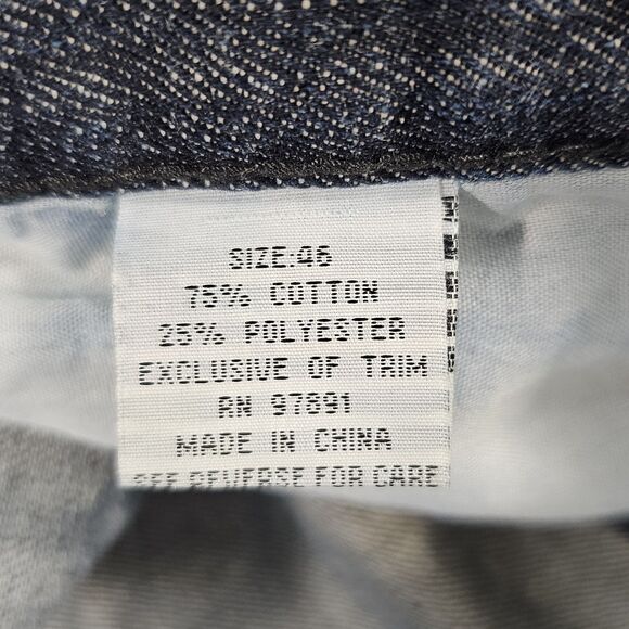 Red Ape Authentics Blue Baggy Jeans Size 46 Embroidered Pockets Distressed Wash - Picture 6 of 7